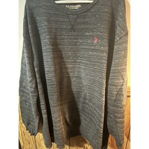 Polo Ralph Lauren XXL Charcoal Grey Crew Pullover Sweatshirt Classic Preppy Cozy